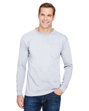 ASH Bayside BA3055 unisex usa made long-sleeve pocket t-shirt