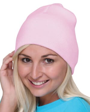 PINK Bayside BA3810 usa made 8 beanie