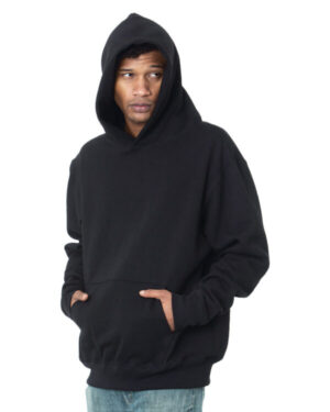 BLACK Bayside BA4000 adult super heavy hooded sweatshirt