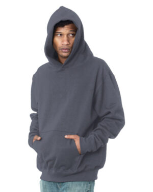 DARK GREY Bayside BA4000 adult super heavy hooded sweatshirt