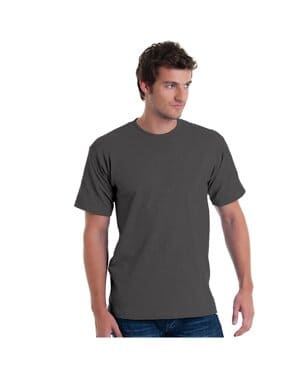 CHARCOAL Bayside BA5040 adult usa made midweight t-shirt