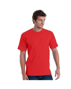 RED Bayside BA5040 adult usa made midweight t-shirt