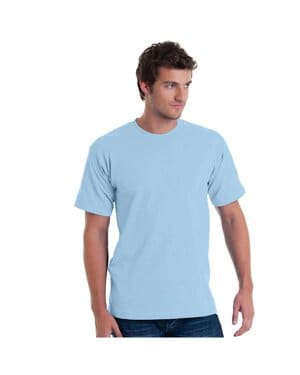 LIGHT BLUE Bayside BA5040 adult usa made midweight t-shirt