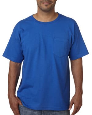 ROYAL BLUE Bayside BA5070 unisex usa made midweight pocket t-shirt