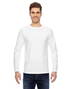 WHITE BA6100 unisex usa made heavyweight long-sleeve t-shirt