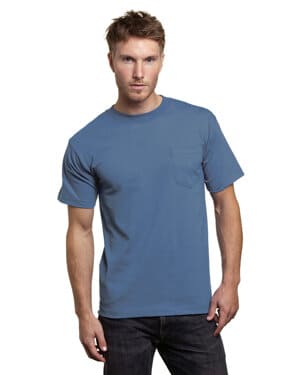 DENIM Bayside BA7100 unisex usa made heavyweight pocket t-shirt