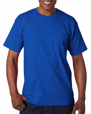 ROYAL BLUE Bayside BA7100 unisex usa made heavyweight pocket t-shirt