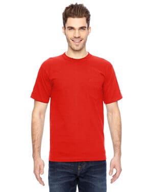 BRIGHT ORANGE Bayside BA7100 unisex usa made heavyweight pocket t-shirt