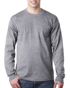 BA8100 adult usa made heavyweight long-sleeve pocket t-shirt