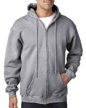 BA900 adult 95oz, 80% cotton/20% polyester full-zip hooded sweatshirt