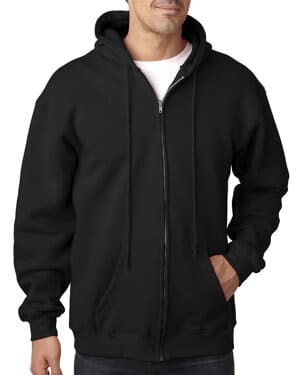 BLACK BA900 adult usa made full-zip heavyweight hooded sweatshirt