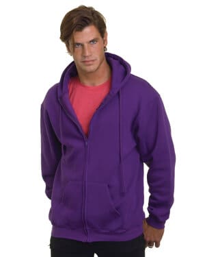 BA900 adult 95oz, 80% cotton/20% polyester full-zip hooded sweatshirt
