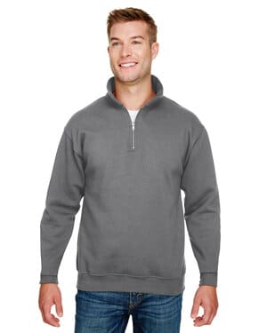 CHARCOAL BA920 unisex 95 oz, 80/20 quarter-zip pullover sweatshirt