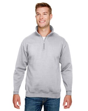 DARK ASH BA920 unisex 95 oz, 80/20 quarter-zip pullover sweatshirt