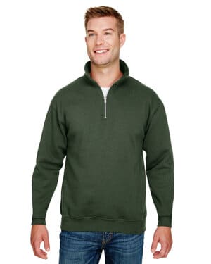 HUNTER GREEN BA920 unisex 95 oz, 80/20 quarter-zip pullover sweatshirt