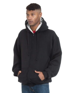 BA940 adult usa made super heavy thermal-lined full-zip hooded sweatshirt