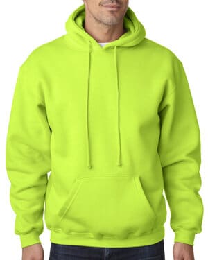 LIME GREEN BA960 adult 95 oz, 80/20 pullover hooded sweatshirt