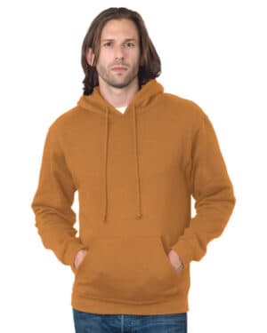 CARAMEL BROWN BA960 adult usa made pullover heavyweight hooded sweatshirt