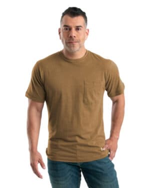 BROWN BSM38 men's lightweight performance pocket t-shirt