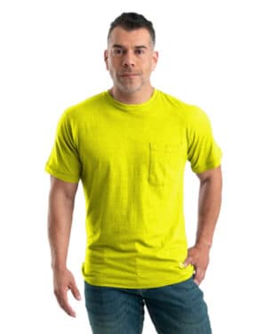 YELLOW BSM38 men's lightweight performance pocket t-shirt