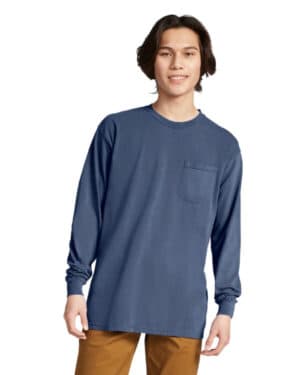 C4410 adult heavyweight rslong-sleeve pocket t-shirt