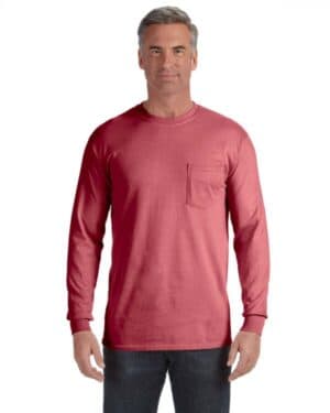 CRIMSON C4410 adult heavyweight rslong-sleeve pocket t-shirt