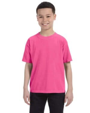 NEON PINK Comfort colors C9018 youth midweight t-shirt