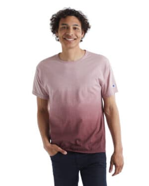 MAROON OMBRE Champion CD100D unisex classic jersey dip dye t-shirt