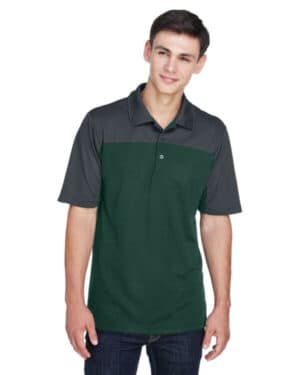 FOREST/ CARBON CE101 men's balance colorblock performance piqu polo