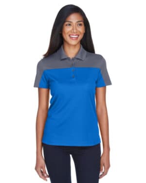 TRU ROYAL/ CRBN CE101W ladies' balance colorblock performance piqu polo