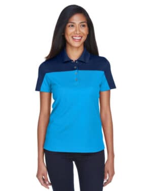 CE101W ladies' balance colorblock performance piqu polo