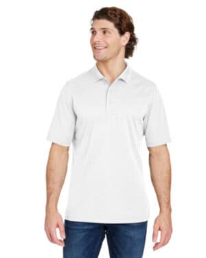 WHITE Core365 CE104 men's market snag protect mesh polo