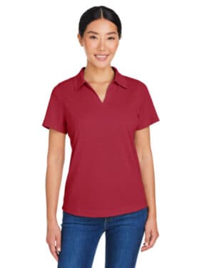 CLASSIC RED Core365 CE104W ladies' market snag protect mesh polo