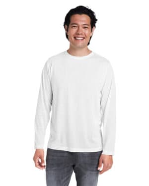 WHITE CE111L adult fusion chromasoft performance long-sleeve t-shirt