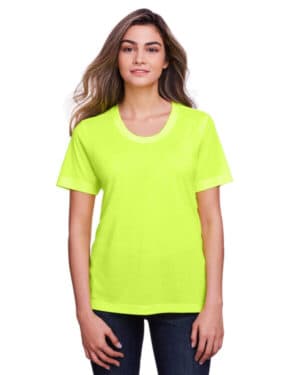 SAFETY YELLOW CE111W ladies' fusion chromasoft performance t-shirt