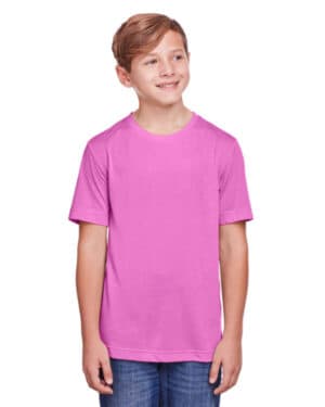 CHARITY PINK CE111Y youth fusion chromasoft performance t-shirt