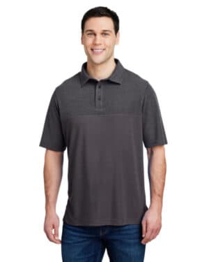 CARBON/ CRBN HTH Core365 CE112C men's fusion chromasoft colorblock polo