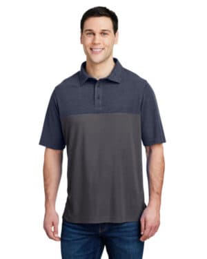 CARBON/ CL NV HT Core365 CE112C men's fusion chromasoft colorblock polo