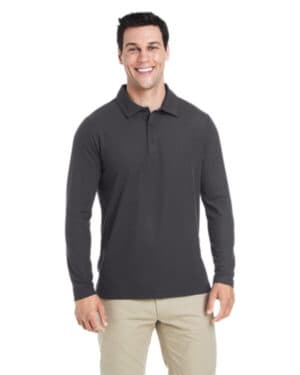 CARBON CE112L men's fusion chromasoft long-sleeve pique polo