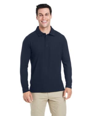 CLASSIC NAVY CE112L men's fusion chromasoft long-sleeve pique polo