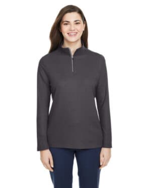 CARBON CE405W ladies' fusion chromasoft pique quarter-zip