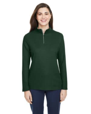 FOREST CE405W ladies' fusion chromasoft pique quarter-zip