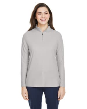 PLATINUM CE405W ladies' fusion chromasoft pique quarter-zip