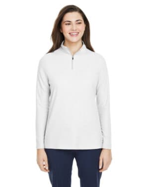 CE405W ladies' fusion chromasoft pique quarter-zip