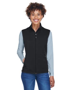 BLACK CE701W ladies' cruise two-layer fleece bonded softshell vest