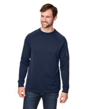 CLASSIC NAVY CE800 unisex fusion chromasoft fleece crew pullover