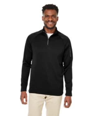 BLACK CE801 unisex fusion chromasoft fleece quarter-zip