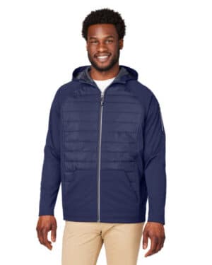 CLASSIC NAVY Core365 CE808 unisex techno lite hybrid hooded jacket