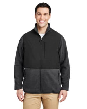 HTH CHRCOAL/ BLK Core365 CE890 men's journey summit hybrid full-zip