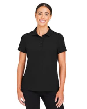 BLACK DG110W crownlux performance ladies' windsor welded polo